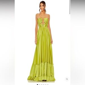 Mac Duggal Ruched Tiered cross cross dress